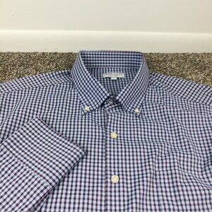 2023 Peter Millar Shirt Summer Comfort Gingham Checked Grapevine Mens XL $160